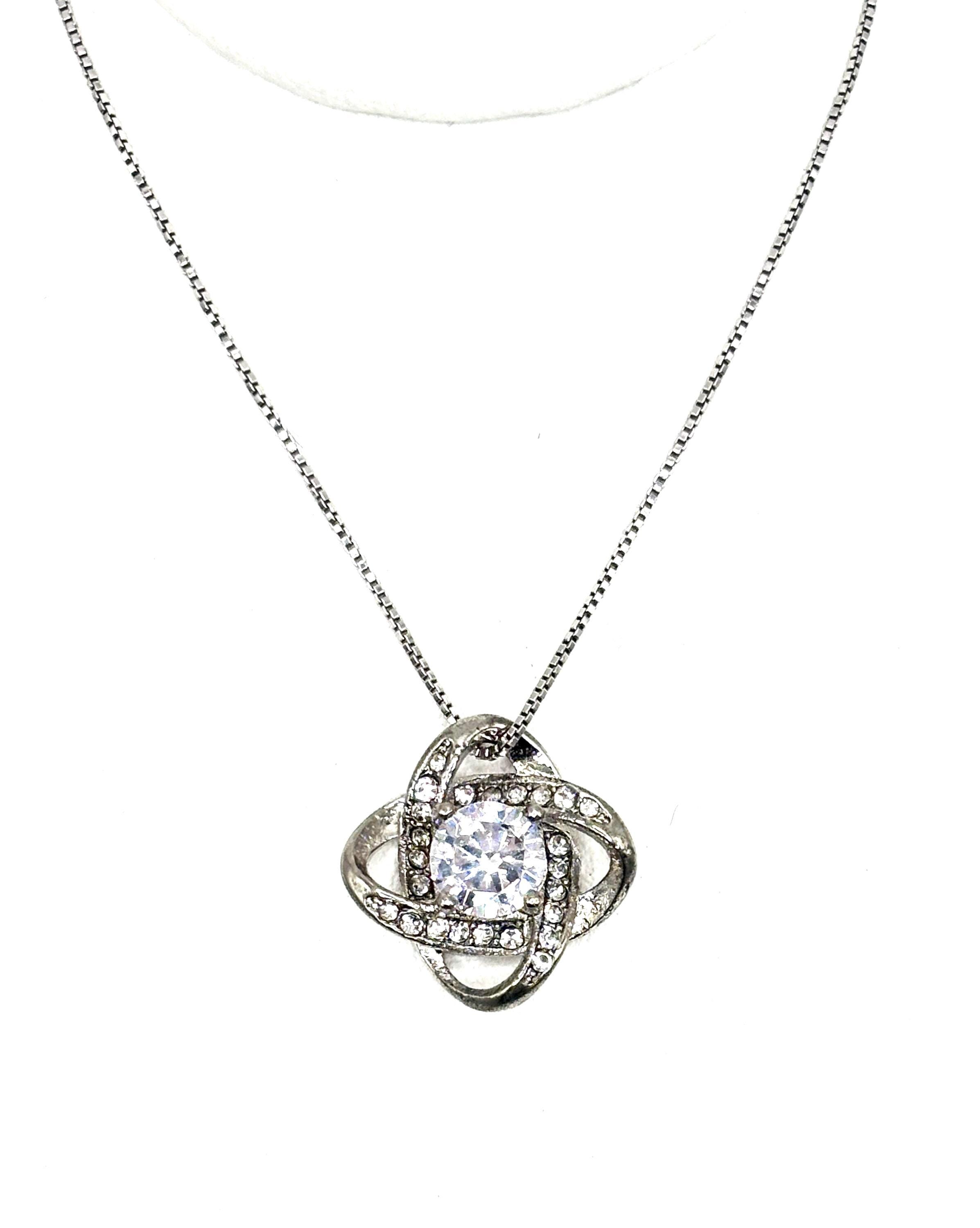 Infinity Love Knot Pendant Necklace