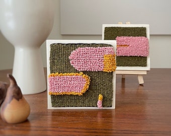 Mini handwoven Art Box Pink Clouds