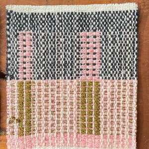 Pink Handwoven Big Reversible Wool Coasters image 4