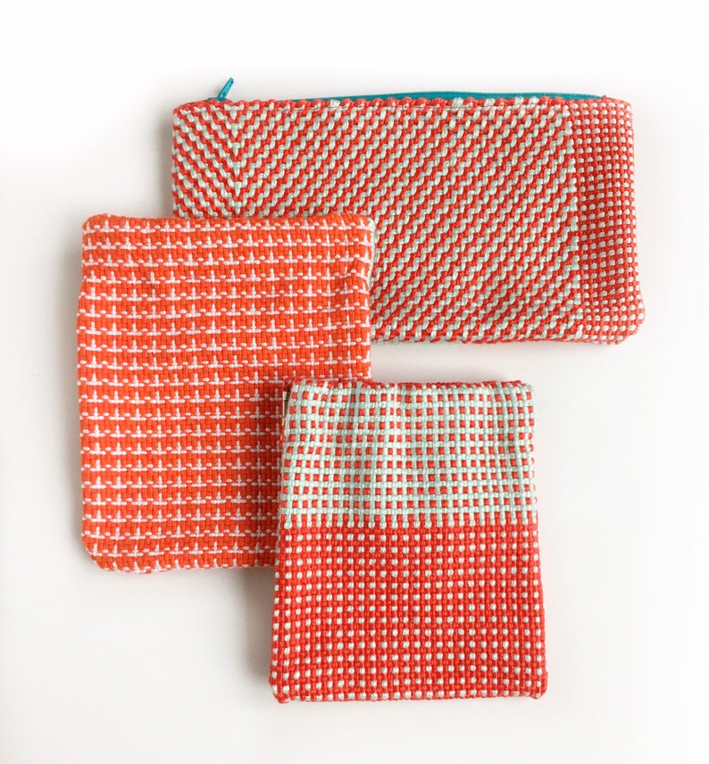 2 in the B/&W Picture Medium Rectangle Snap Pouch with zipper Handwoven Fabric No