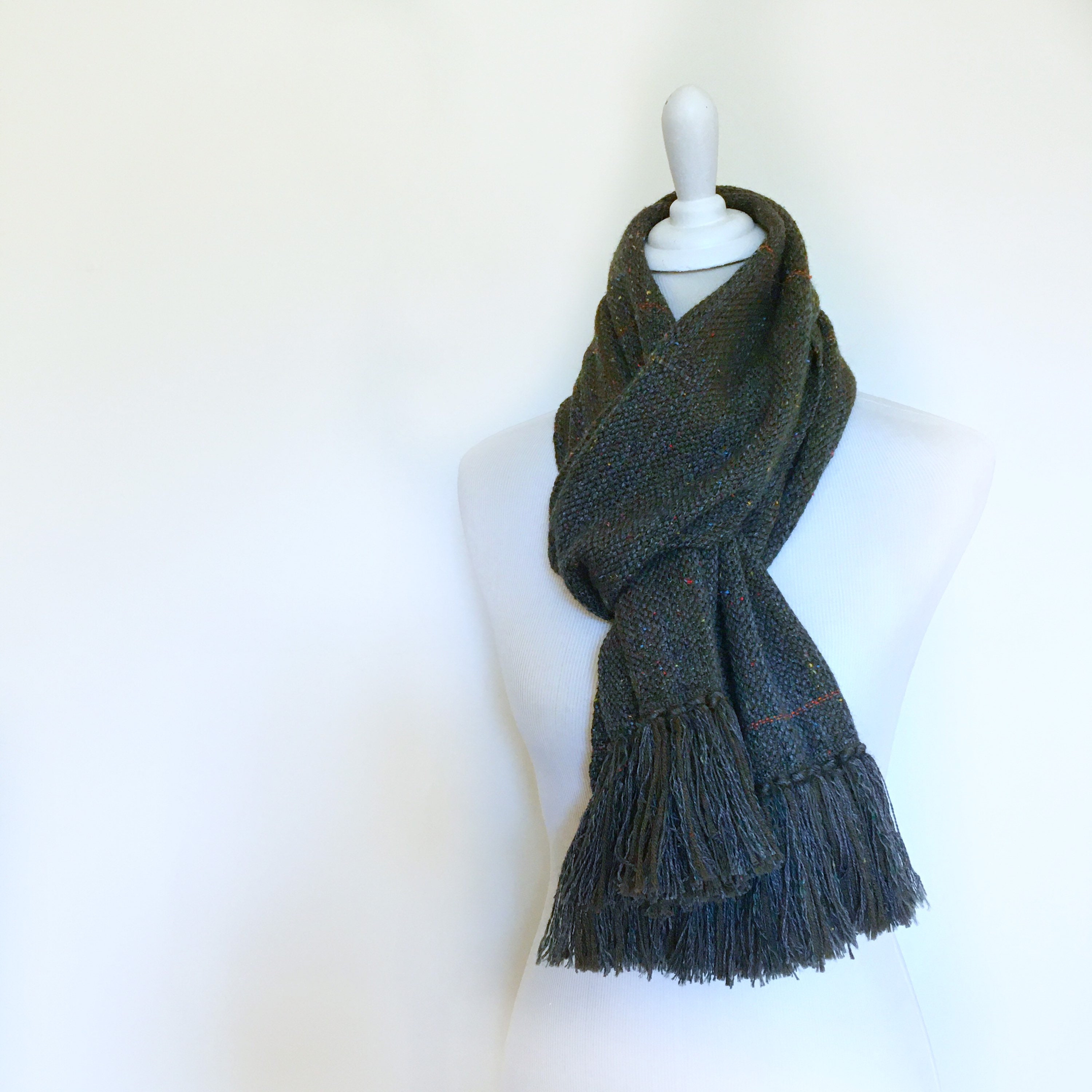 Cashmere Scarf Deep Tone Colors 12 X 78 Handwoven - Etsy