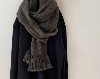 Cashmere Scarf Deep Tone  Colors 12" x 78 Handwoven