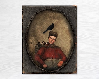 Civil War Art Photo Print - Black Bird - American Soldier - Victorian Photography - Harry and Floyd