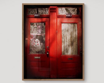 Montreal Photo Print - Red Doors - Architecture Photography Wall Art - Plateau Quebec - Best Friends