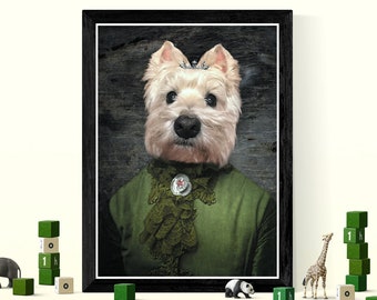 Westie Art Photo Print - Westies Dog - West Highland Terrier - 5x7 8x10 - Lady Misty