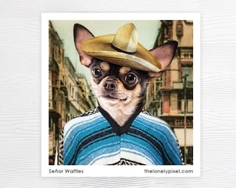 Fridge Magnet -  Chihuahua Dog - Stocking Stuffer - Housewarming Gift - Mexician Chi