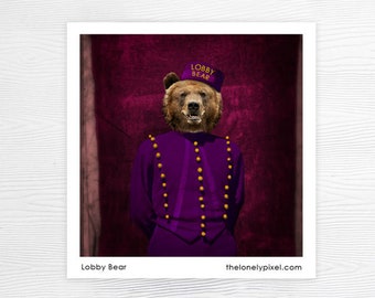 Fridge Magnet - Bear - Stocking stuffer - Housewarming gift - Lobby boy - Nova Scotia Artist