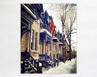 Montreal Photography Art - Architecture - Quebec - 5x7 8x10 11x14 16x20 - Rue Laval