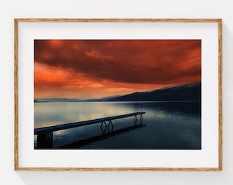 Okanagan Lake Photography Print - Peachland BC - Large Size Wall Art - 16x20 16x24 24x36 - Ogopogo's Lair