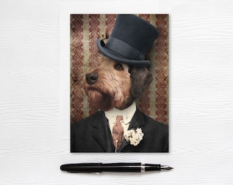 Grußkarte - Airedale Terrier Hund - Blank 5x7
