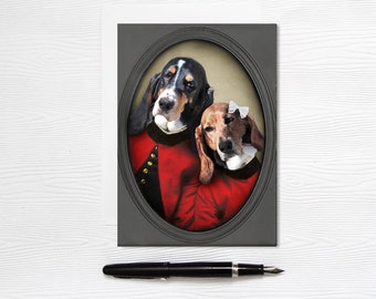 Basset Hound Greeting Card - Dog Love Stationery - 5x7 Blank