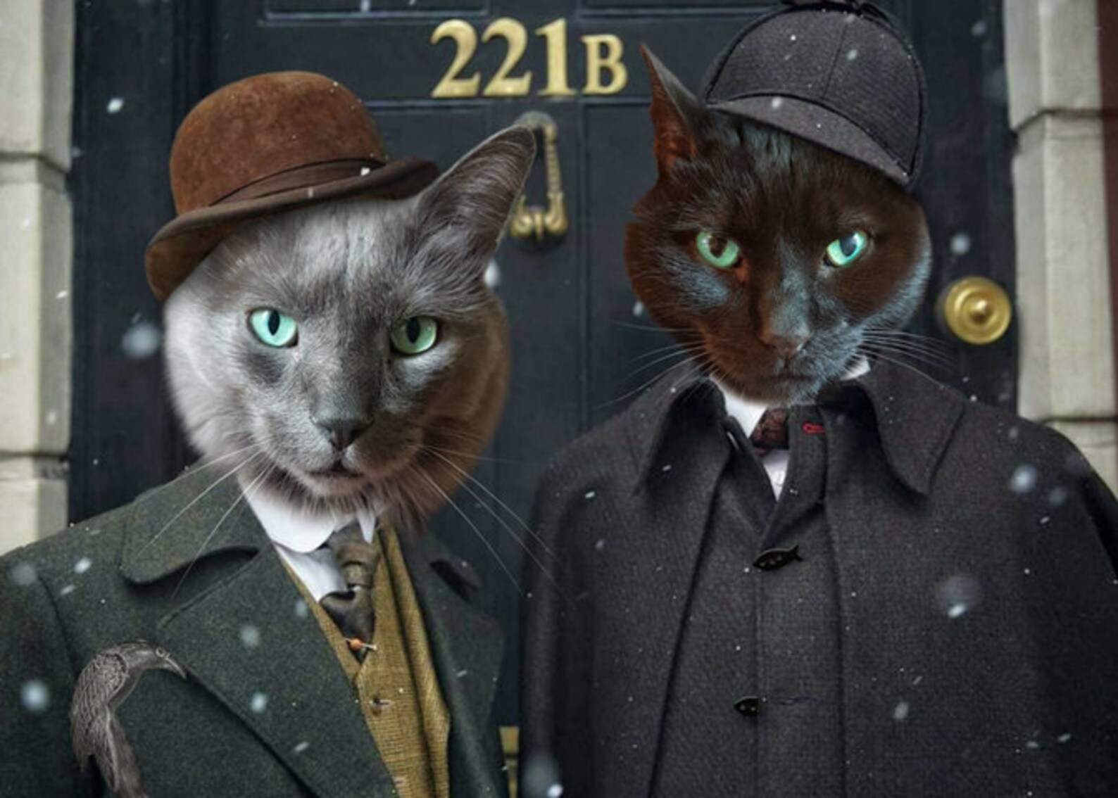 Sherlock Holmes Cats Print Detective Pet Portrait Animal | Etsy