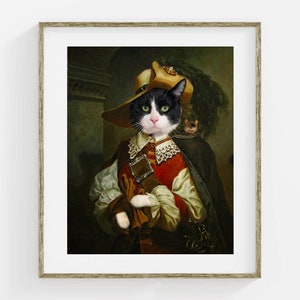 Pirate Tuxedo Cat Photography Art - 5x7 16x20 24x32 - Captain Handsome