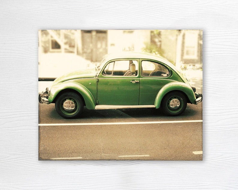 Punch Buggy Green Photo Print of Vintage Car 8x10 11x14 16x20 image 2