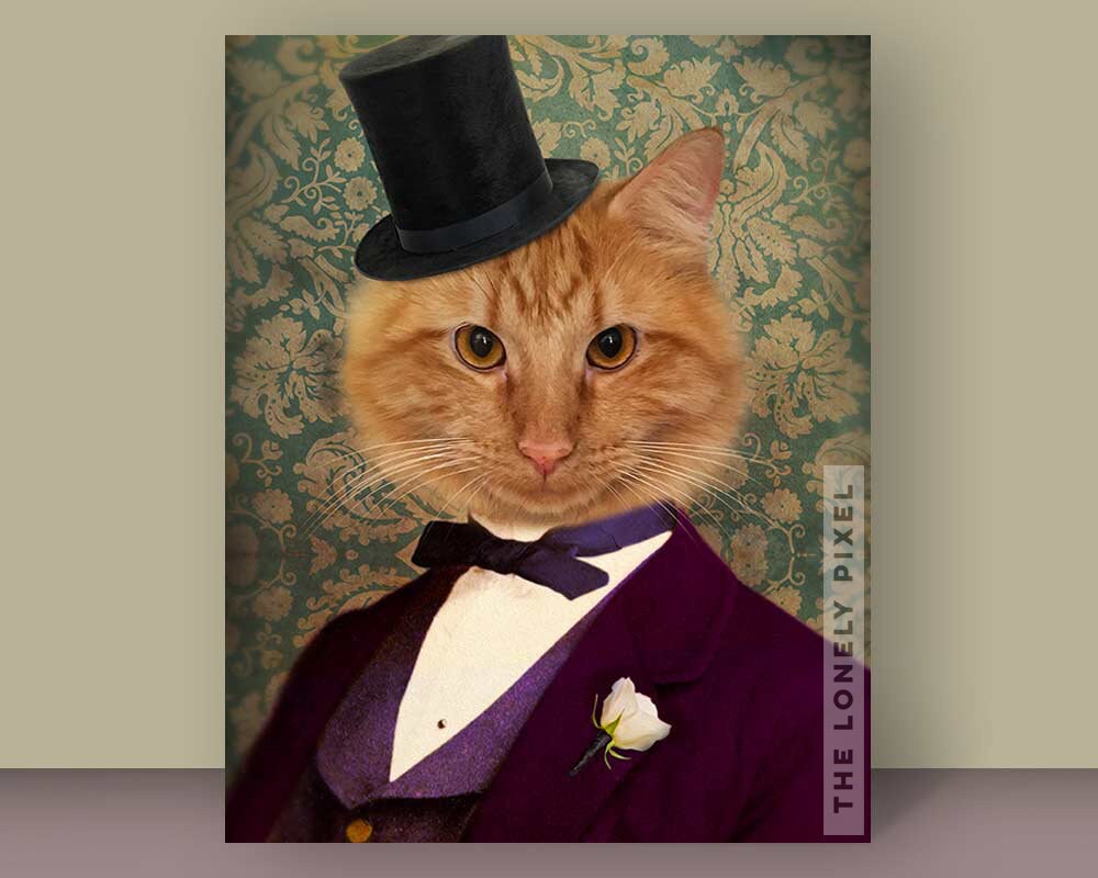 cat in smoking jacket