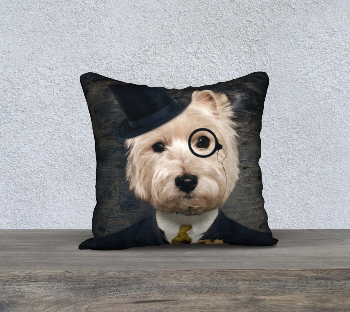 westie throw pillow