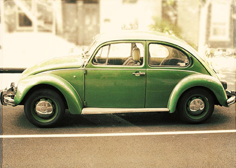 Punch Buggy Green Photo Print of Vintage Car 8x10 11x14 16x20 5x7 inches