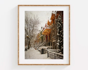 Montreal Art Photo Print - Winter architecture - Victorian romantic - 5x7 8x10 11x14 - The Great Silence