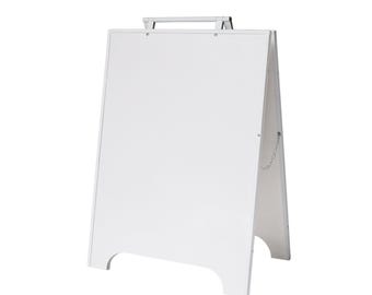 Draagbaar wit sandwichbord - Stoepbord - Buitenbord - Cafébord