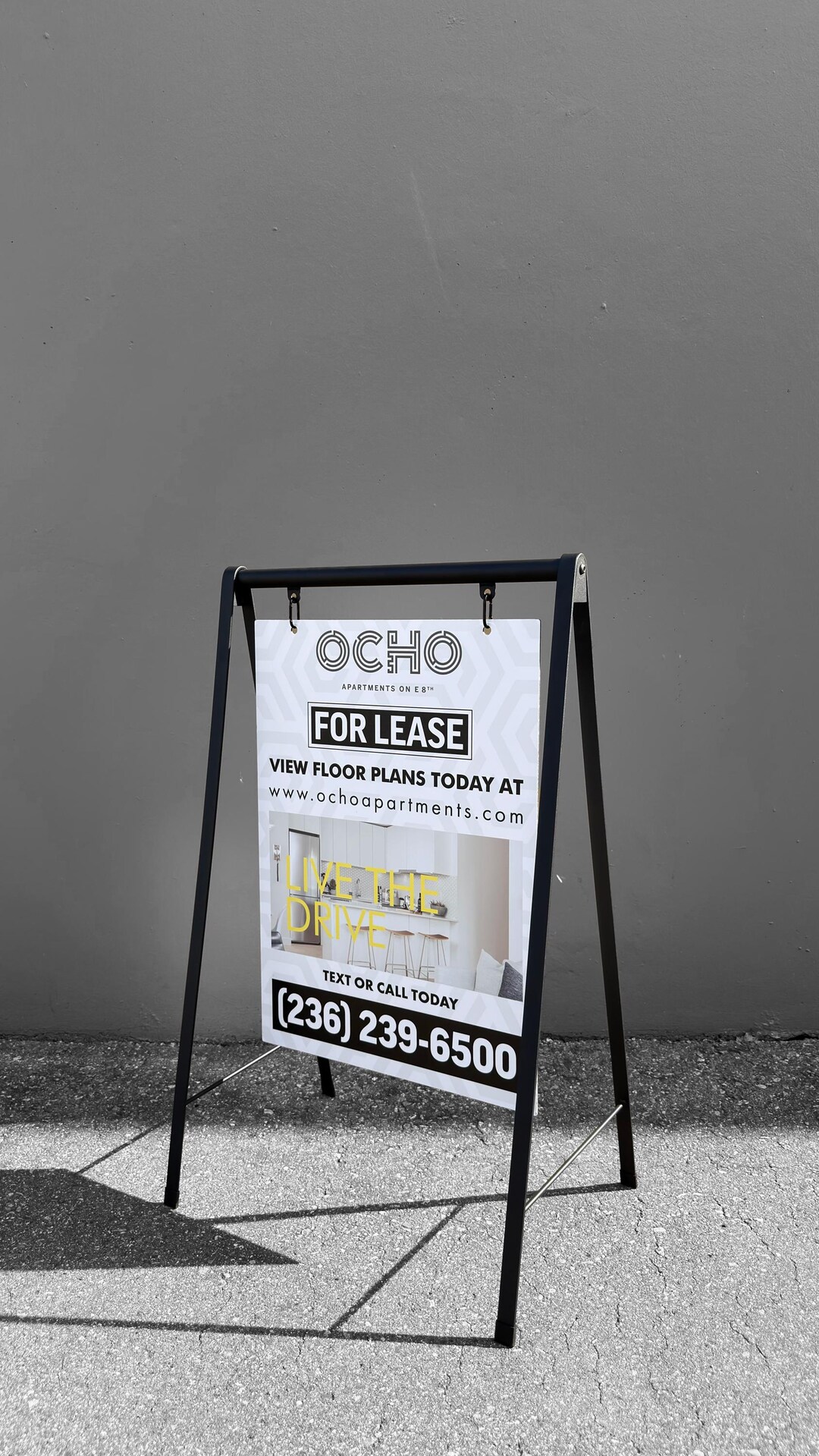 Double‑sided Metal Swing A‑frame Sidewalk Sign | Outdoor Advertising ...