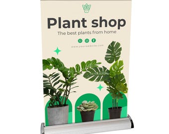Mini Countertop Banner Stand – Tafeldisplay voor retail- en evenementenmarketing
