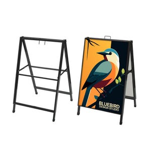Small Business Signage Kit • Sidewalk A-Frame Sign + Retractable Banner + Countertop Sign • Retail Store Display Supplies