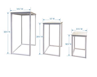 Moderne houten bijzettafels, minimalistische bijzettafelset voor de woonkamer