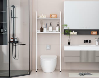 Tristen 2-laags stellingkast, opbergruimte voor in de bijkeuken, industrieel meubilair voor kleding, meubilair, kledingrek, winkeldisplay