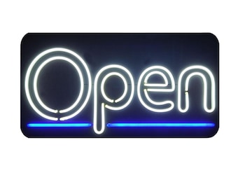 LED Open Sign – White Rope Neon #2034W – Bright & Energy-Efficient Storefront Display