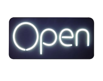 LED White Rope Neon Open Sign – Bright & Energy-Efficient Storefront Display #2032W