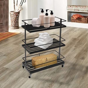 Wells Utility Rollwagen aus Metall mit Regal, Aufbewahrung in der Schmutzschleuse, Möbel für die Industriekleidung, Möbel, Kleiderständer, Ladendisplay