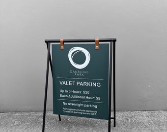 Op maat gemaakt A-frame stoepbord voor buiten – Metalen reclamebord met PVC-paneel voor bedrijfsreclame