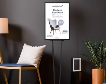 Aria Bulletin Vloerbordhouder – 14” x 22” Vrijstaande Poster Display voor Bedrijven, Retail & Evenementen