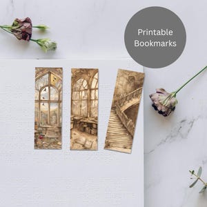 Castle Bookmark Printable: Fantasy Reading Accessory (PDF Download, 2x6 inches