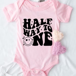 Halfway To One SVG PNG: 6 Month Birthday Design (Digital Download)