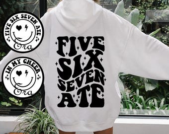 In My Cheer Era SVG PNG: Five Six Seven Ate Design (Digital Download)