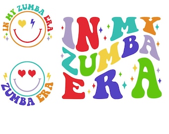 Zumba Era PNG SVG: Retro Dance Fitness Designs (Digital Download)