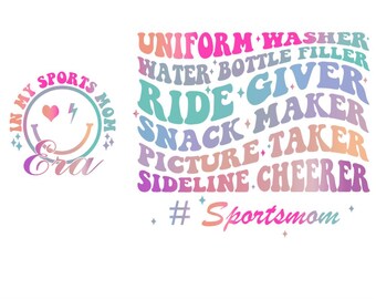 Sports Mom Era PNG: Football, Baseball, Volleyball (Digital Download)