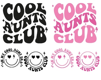 Aunts Club SVG PNG, Funny Aunt Design (Digital Download