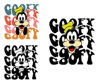 Retro Goofy Wavy SVG PNG: Birthday Party Design (Digital Download)