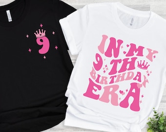 9th Birthday Girl SVG: Princess Party Shirt Design (Digital Download)