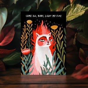 Carte de Saint-Valentin imprimable | Carte de voeux à téléchargement immédiat | de chat | Carte numérique de la Saint-Valentin
