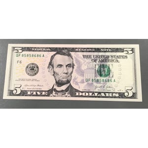 Fancy Serial Number Five Dollar QF85858686A Quad Repeater ascending 2021 GEM