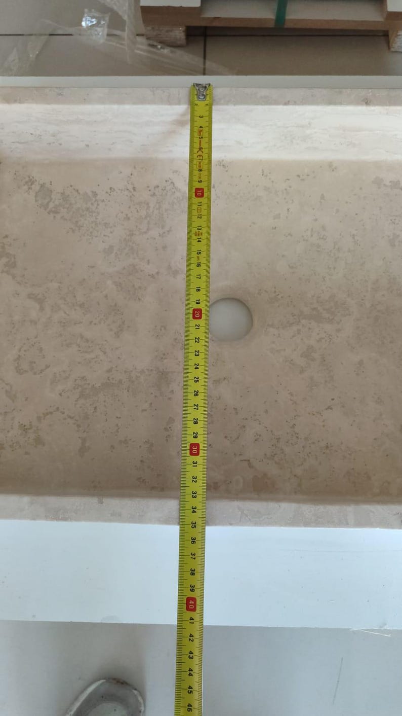 Rectangular Travertine Stone Wash Basin: Modern Bathroom Vessel Sink - Etsy