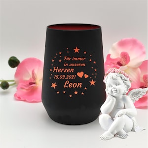 Lantern with engraving Mourning - Burial - Remembrance