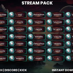 Animated Twitch Stream Pack | Magical Planet Stream Pack | Magical Orb ...
