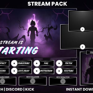 Animiertes Twitch Stream Paket | Twitch Bildschirmüberlagerung | Animierte Webkamera | Chat-Box Overlay | Twitch Alarme | Twitch Panels | Webkamera Overlay