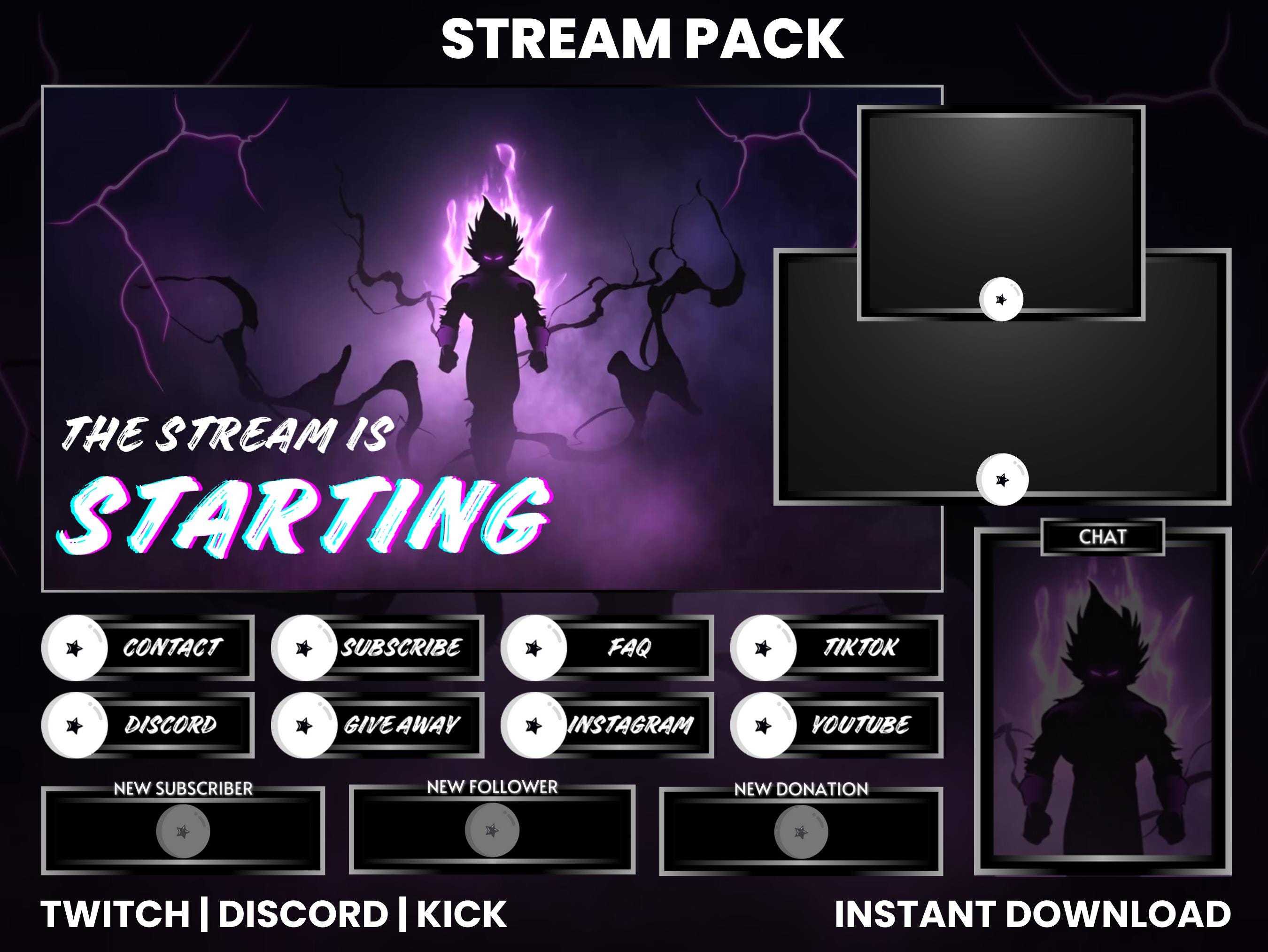 Animated Twitch Stream Pack | Twitch Screen Overlay | Animated Webcam | Chat Box Overlay | Twitch Alerts | Twitch Panels | Webcam Overlay
