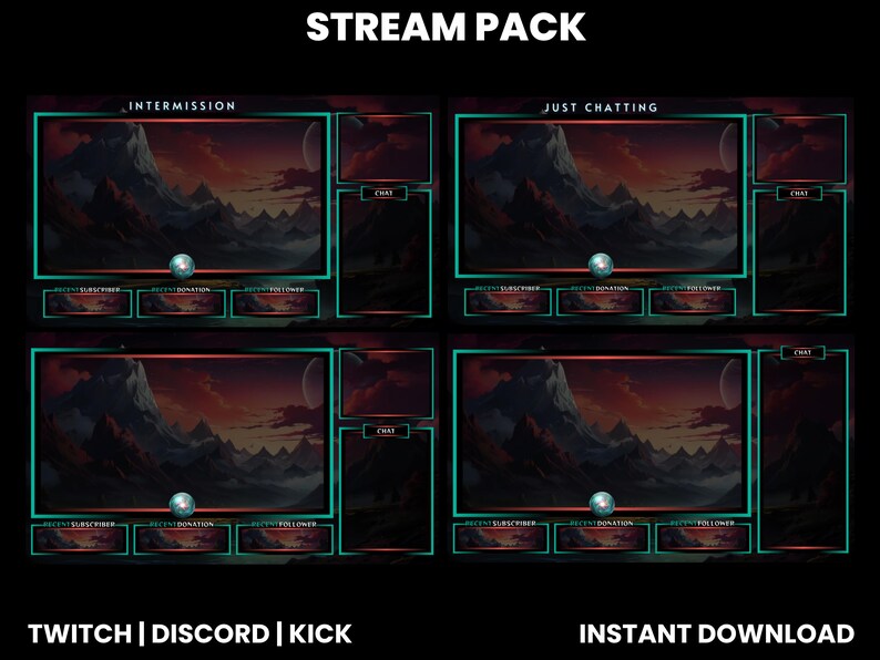 Animated Twitch Stream Pack | Magical Planet Stream Pack | Magical Orb ...