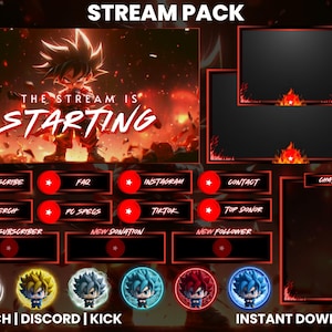 Animated Twitch Stream Pack | Twitch Screen Overlay | Animated Screens | Webcam Overlay | Twitch Chat Widget | Alerts | Panel | Discord